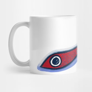 Little Red Fish Elegantly Swimming (cut-out) Mug